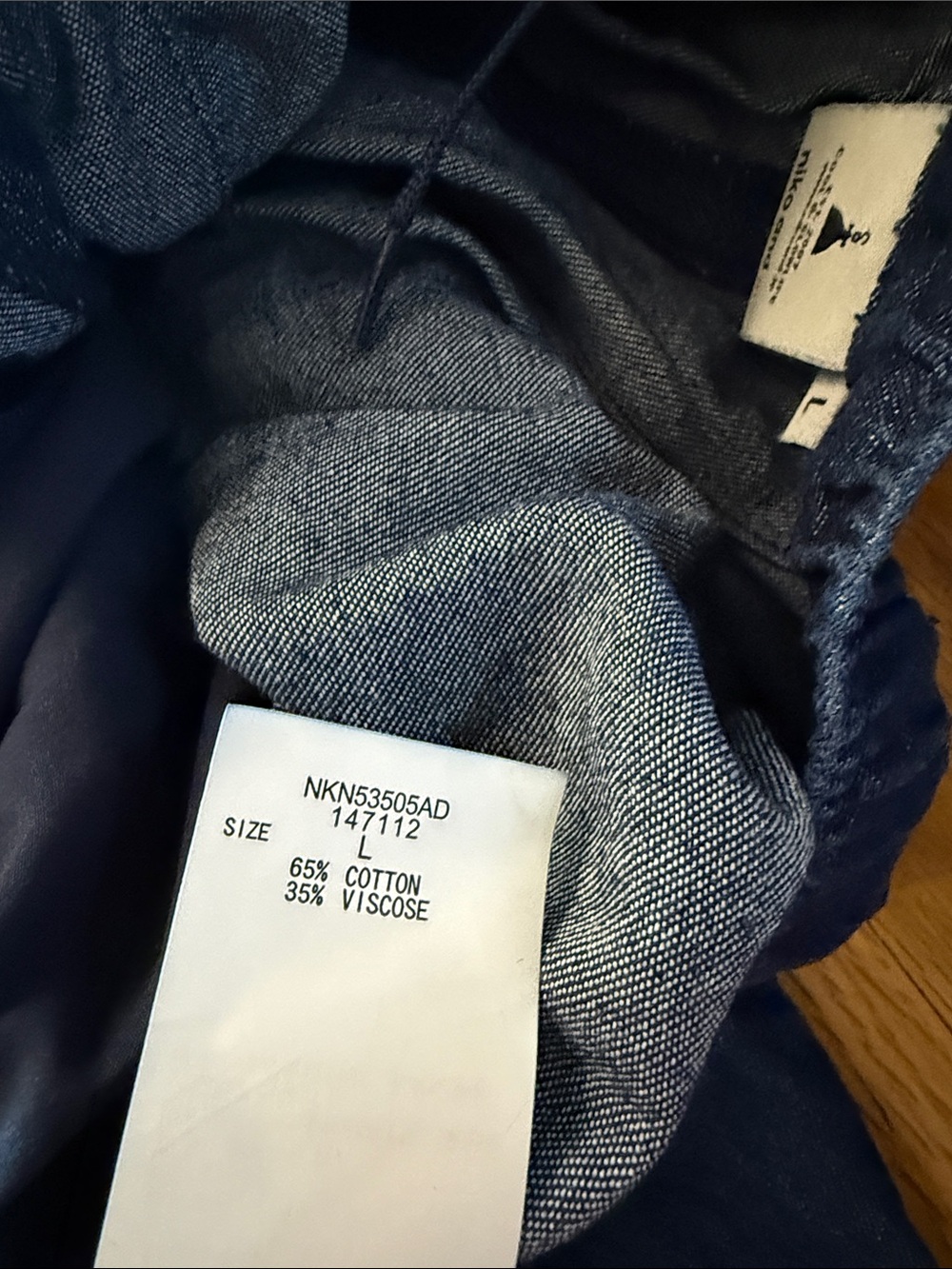 Niko and sz L Wide Leg Chambray Gaucho Pants - Deep Indigo Blue great condition - Picture 8 of 8